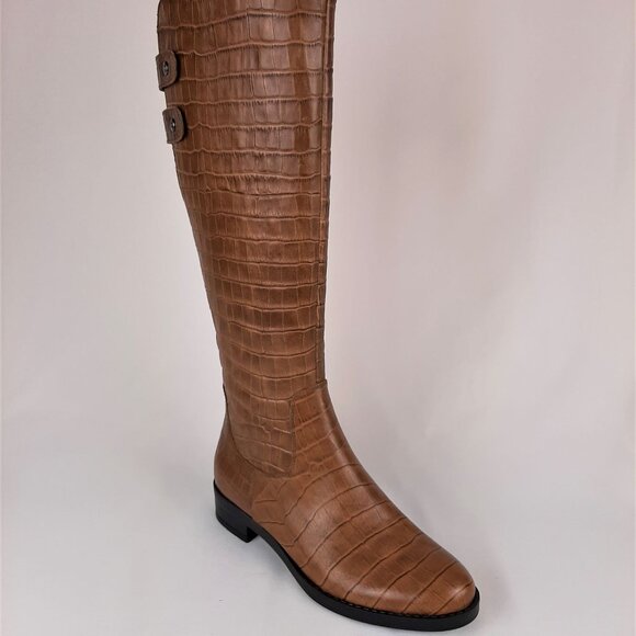 Brown Leather High Boots with Buckles - Picture 2 of 10